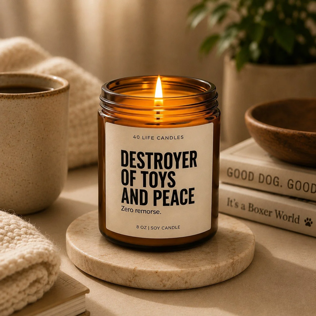 Destroyer Of Toys And Peace Soy Candle
