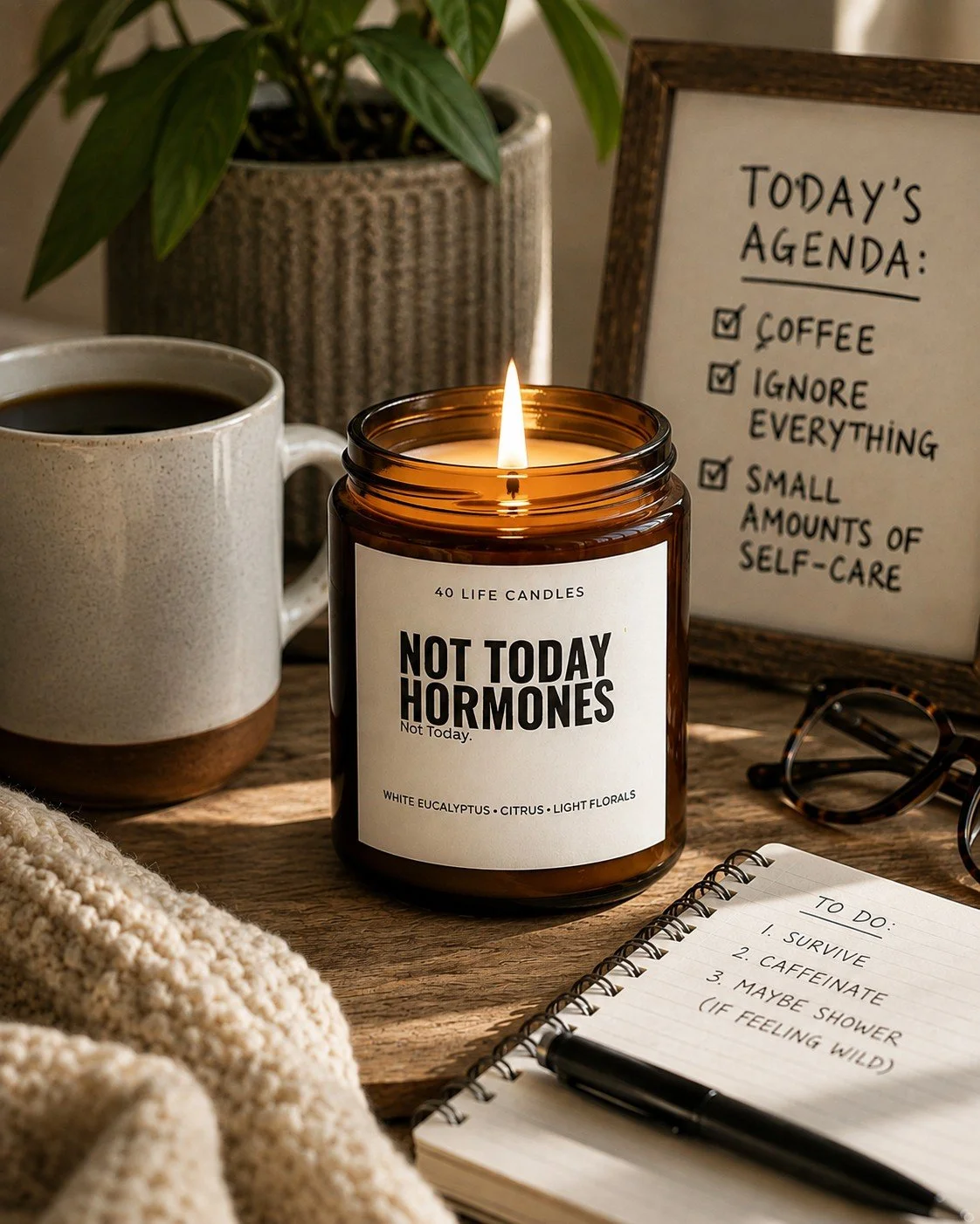 Not Today Hormones Soy Candle