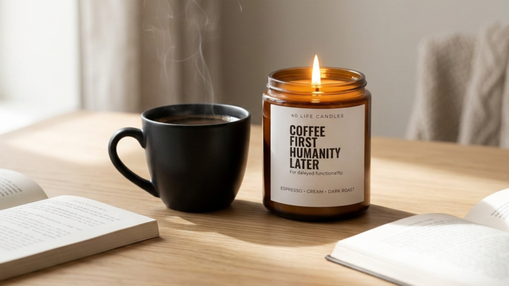 Coffee First Humanity Later Soy Candle