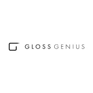 Gloss Genius logo with a stylized 'G' and the text 'Gloss Genius' in black on a white background.