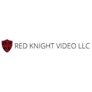 Logo of Red Knight Video LLC with a red shield emblem and black text.