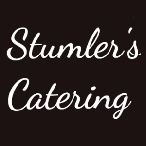 Text logo reading 'Stumler's Catering' on a black background.