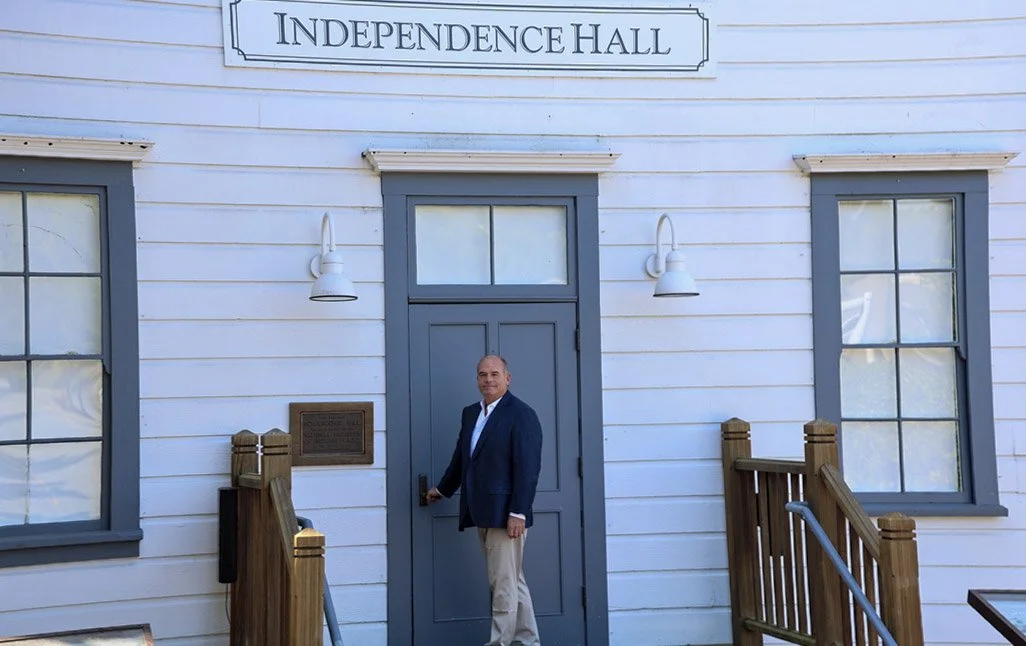 Dan Druker at Independence Hall, Woodside Town Hall