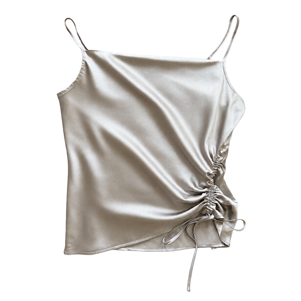 Ruched Satin Cami M