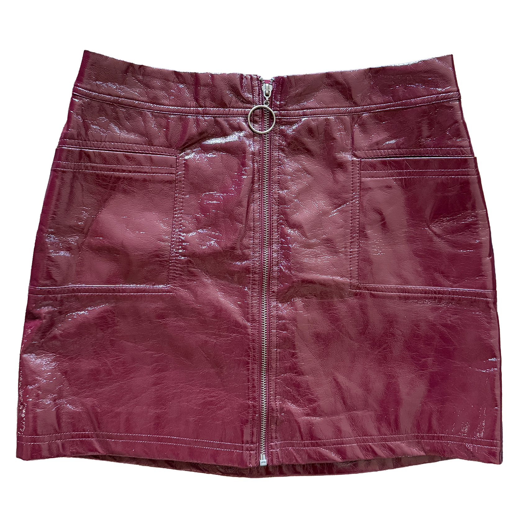 No Nonsense Faux Leather Mini Skirt M