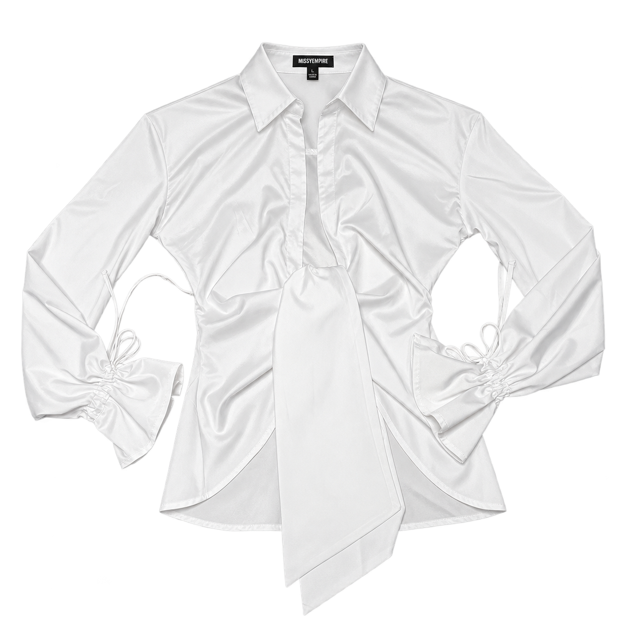 Tie-Front Bell Sleeve Blouse 6