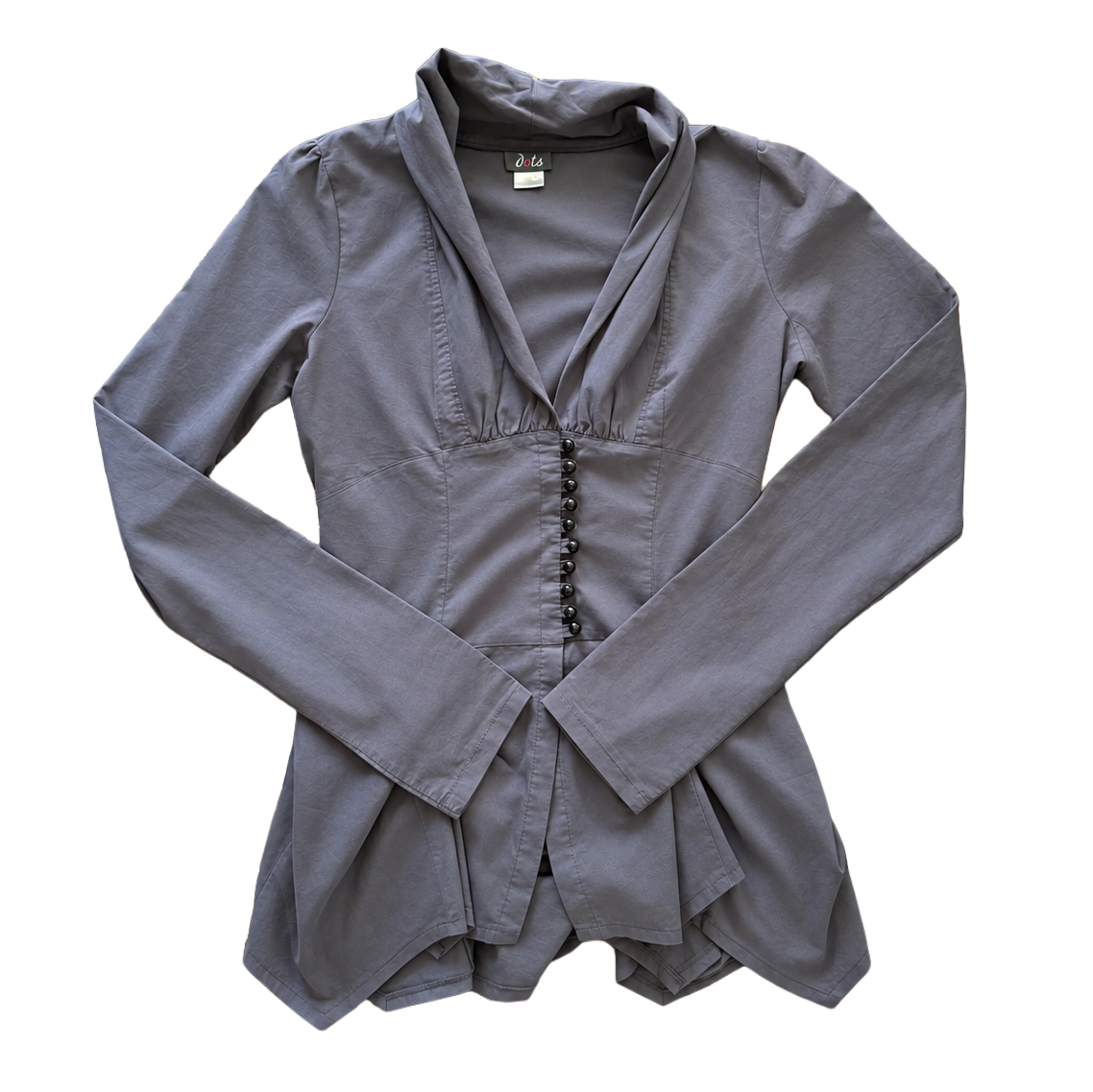 Corset-Waist Peplum Blouse M