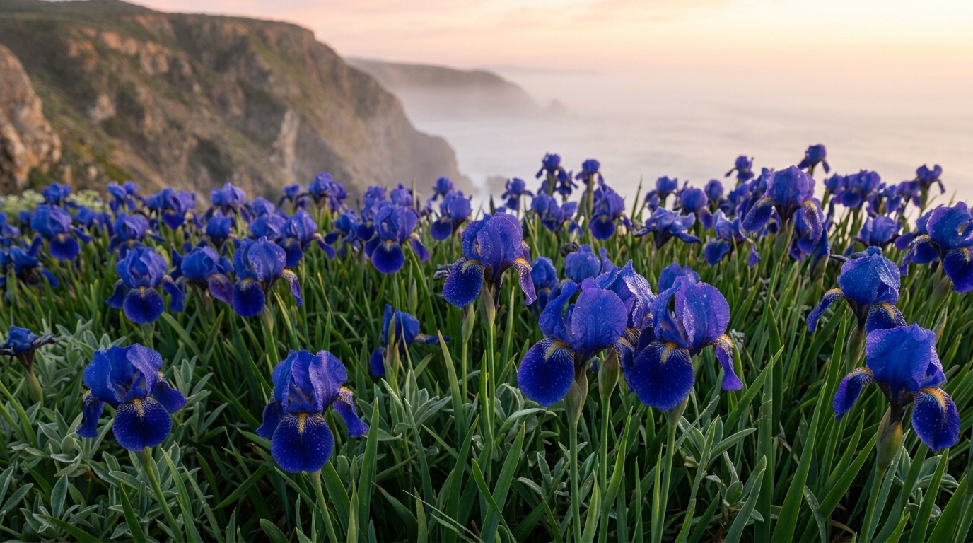 Blue irises