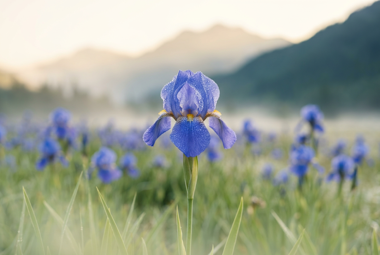 Blue Iris Flower