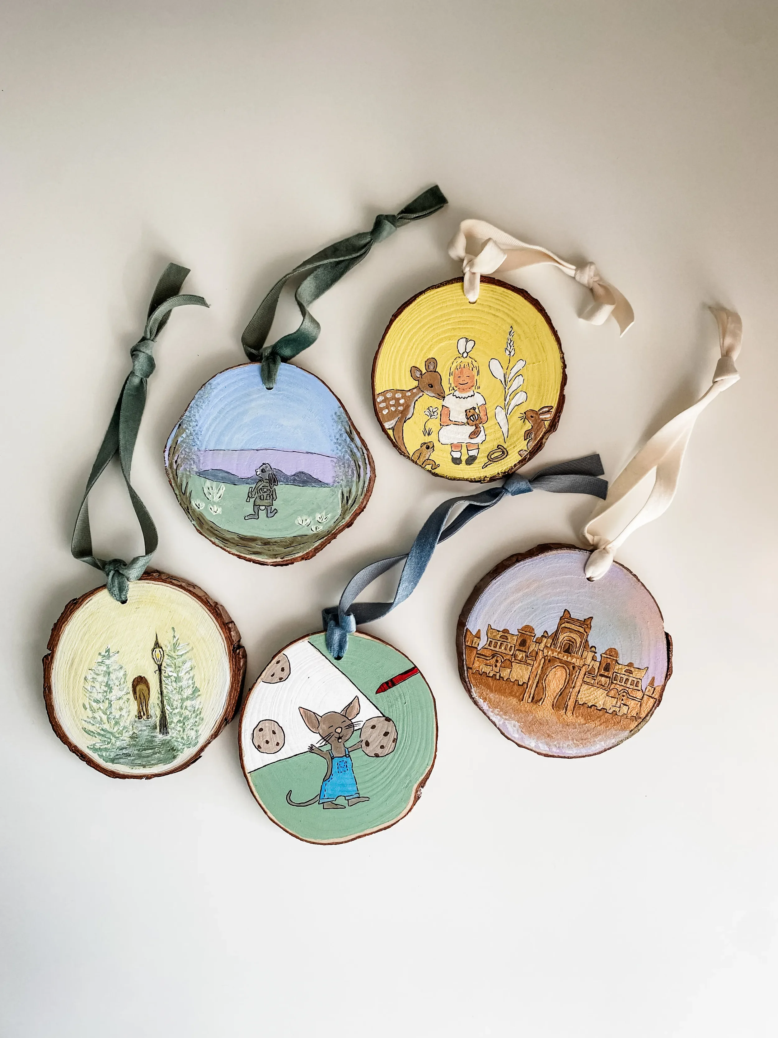 Handpainted Custom Ornaments Books.webp