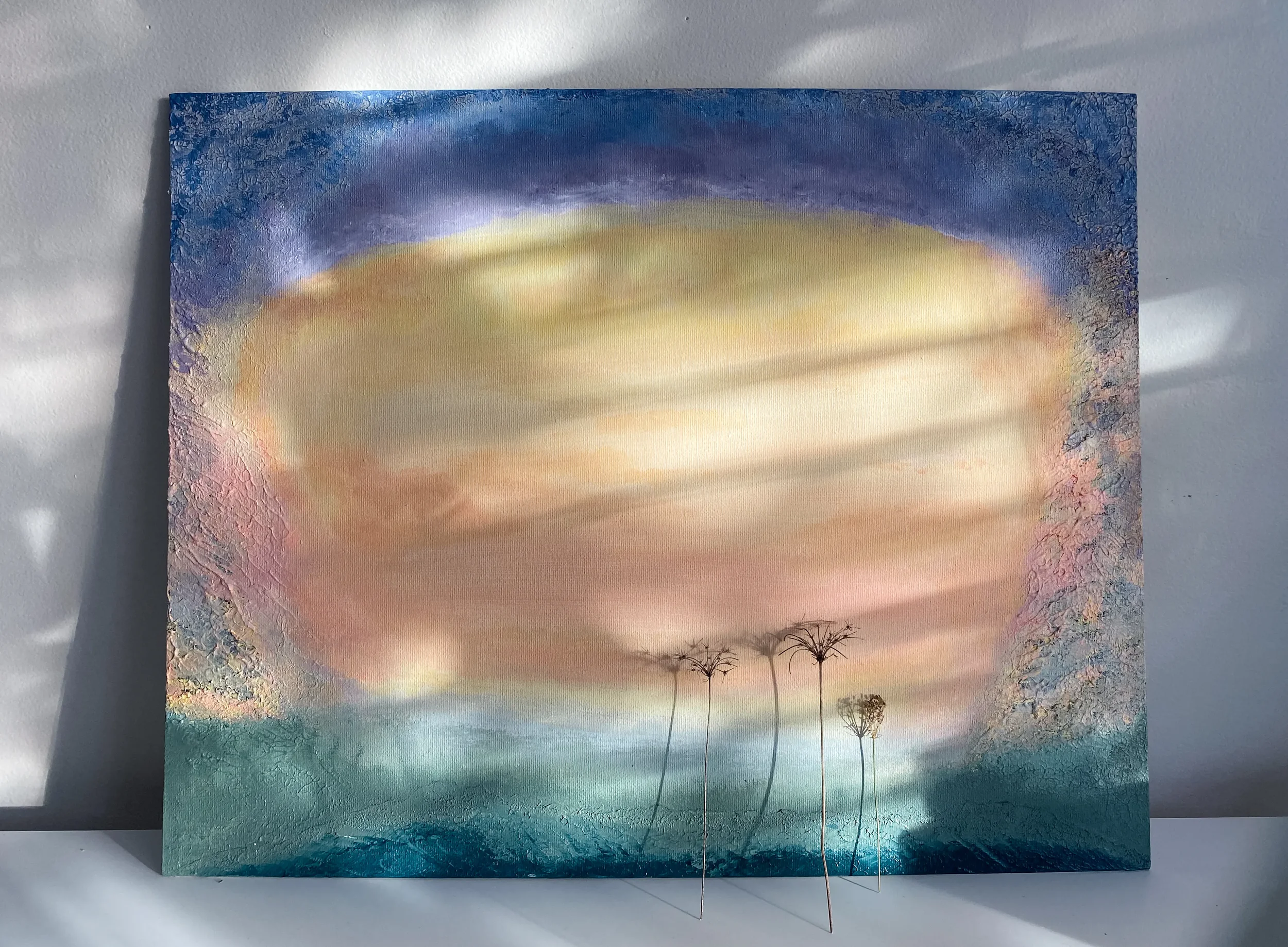 Abstract Sunrise Acrylic on Canvas.webp