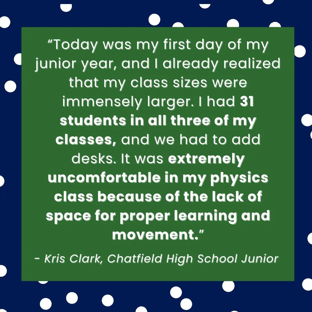 This is what the need looks like through the eyes of a Jeffco student.

We have the chance to change this in November 2026 with critical funding measures on the ballot for Jeffco Schools.
But we have a lot of work to do between today and Election Day