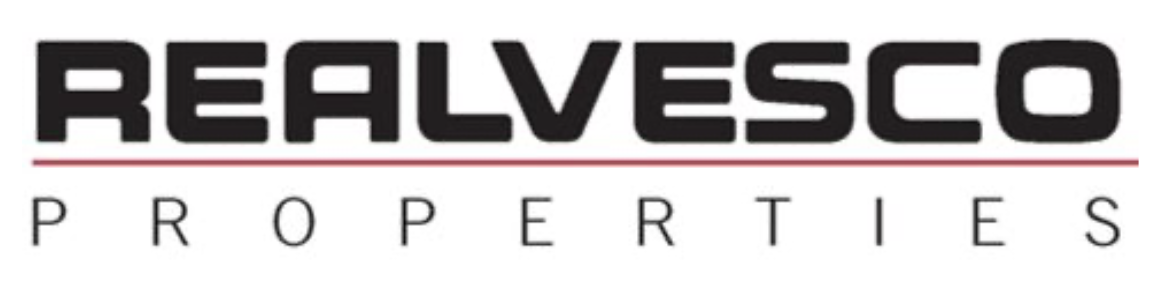Logo of RealVesco Properties with bold black text and a thin red line underneath, arranged in a horizontal layout.