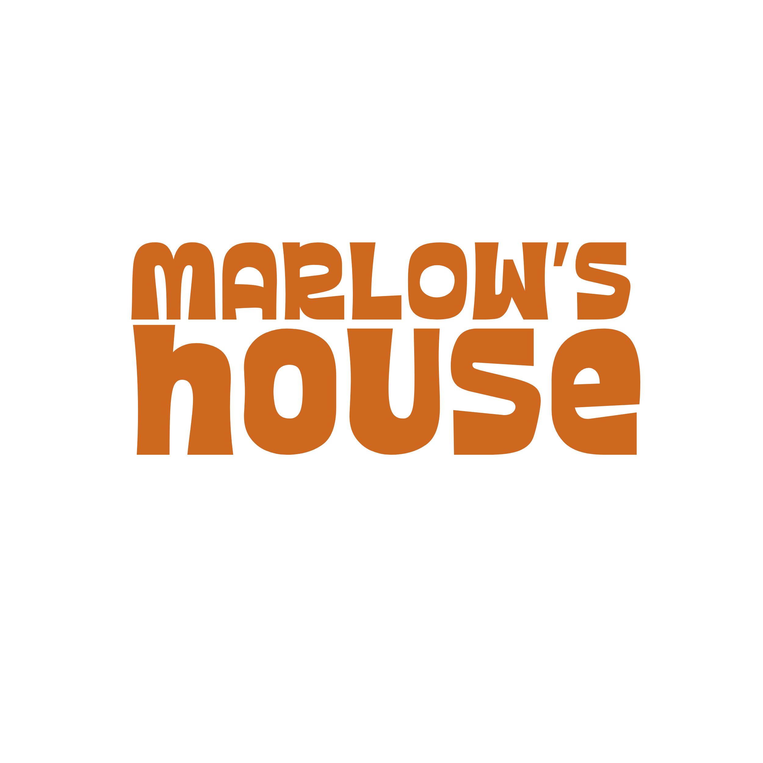 Black background with the words 'mellon's house' in large brown letters.
