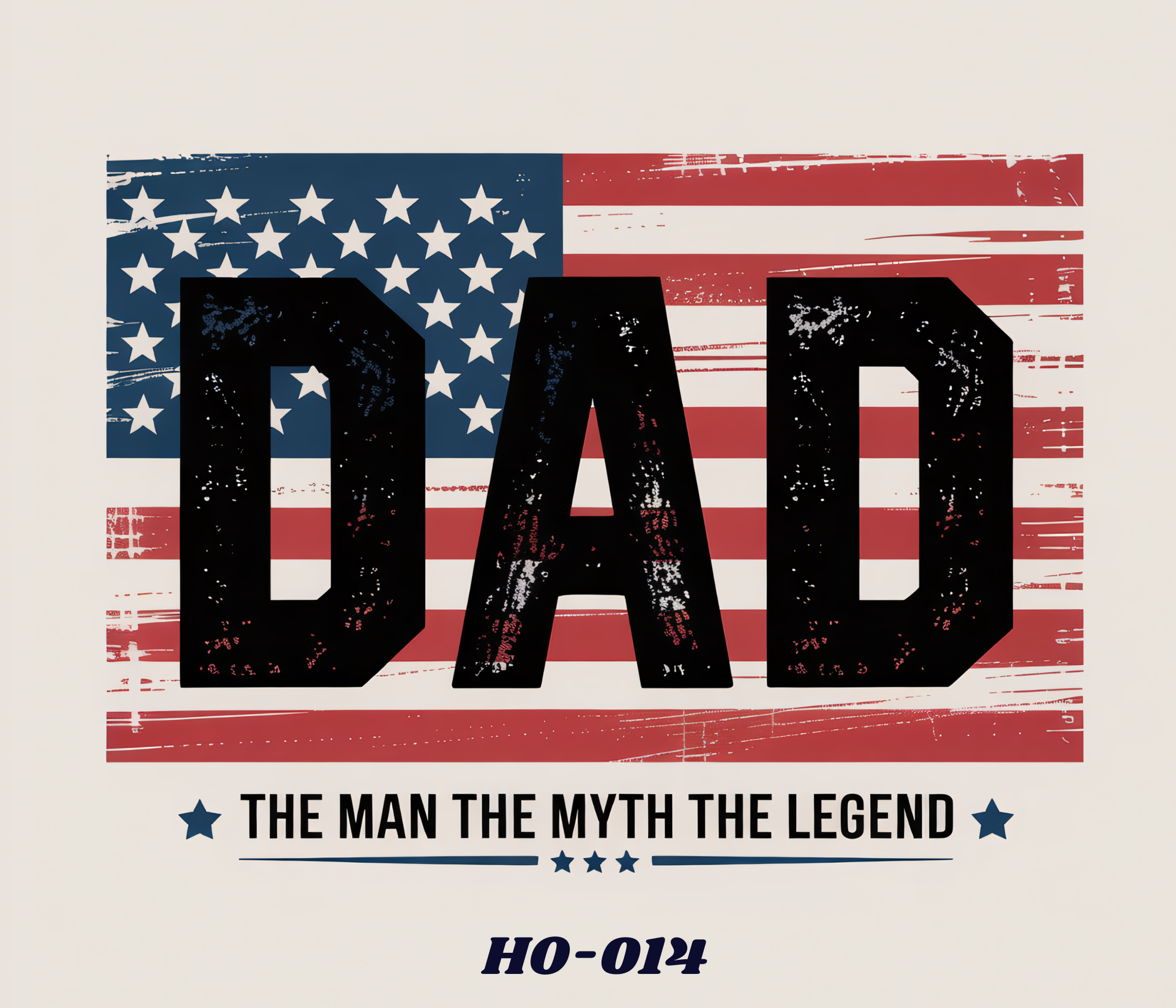 A graphic design featuring the American flag as a background with the word 'DAMN' in bold black letters overlaying it. Below, the text reads 'THE MAN THE MYTH THE LEGEND' with decorative stars on either side.