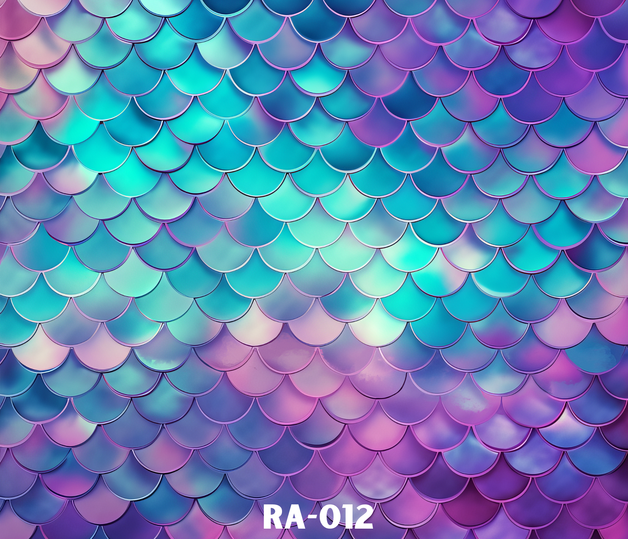 A colorful, iridescent background with overlapping semi-circular shapes resembling fish scales in shades of blue, purple, pink, and teal.