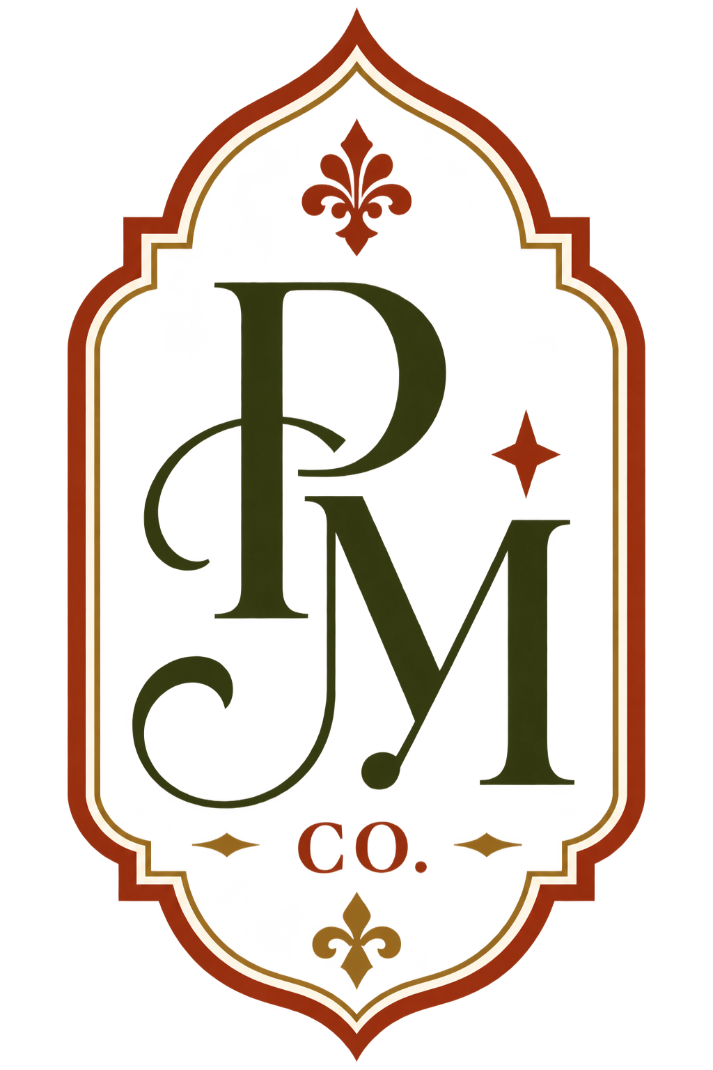 A decorative sign with traditional Middle Eastern design elements.