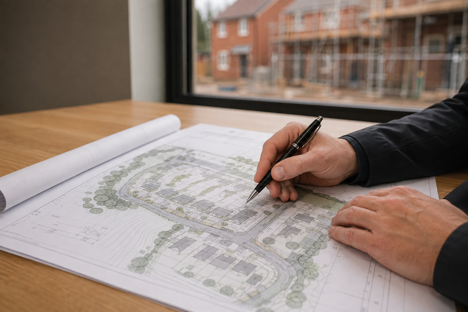 Residential construction project managed from planning to completion