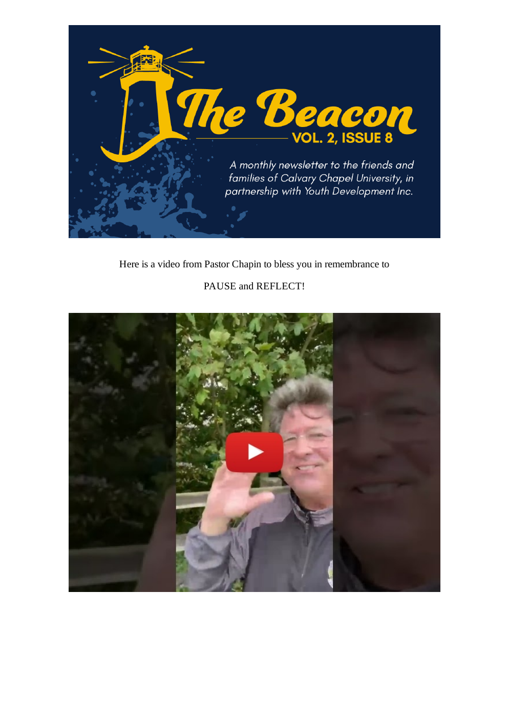 The Beacon Volume 2 Issue 8 newsletter cover