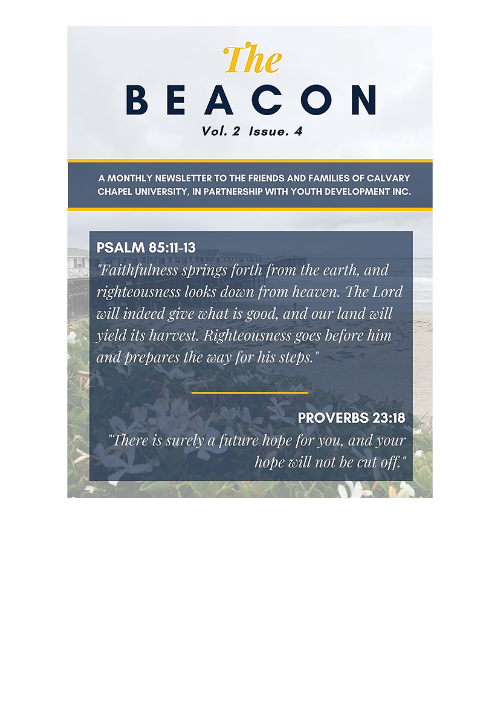 The Beacon Volume 2 Issue 4 newsletter cover