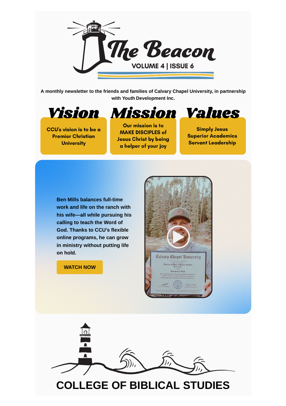 The Beacon, Volume 4, Issue 6 newsletter cover