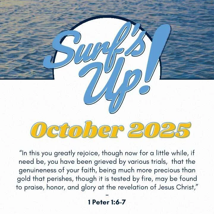 Surf's Up October 2025 newsletter cover.