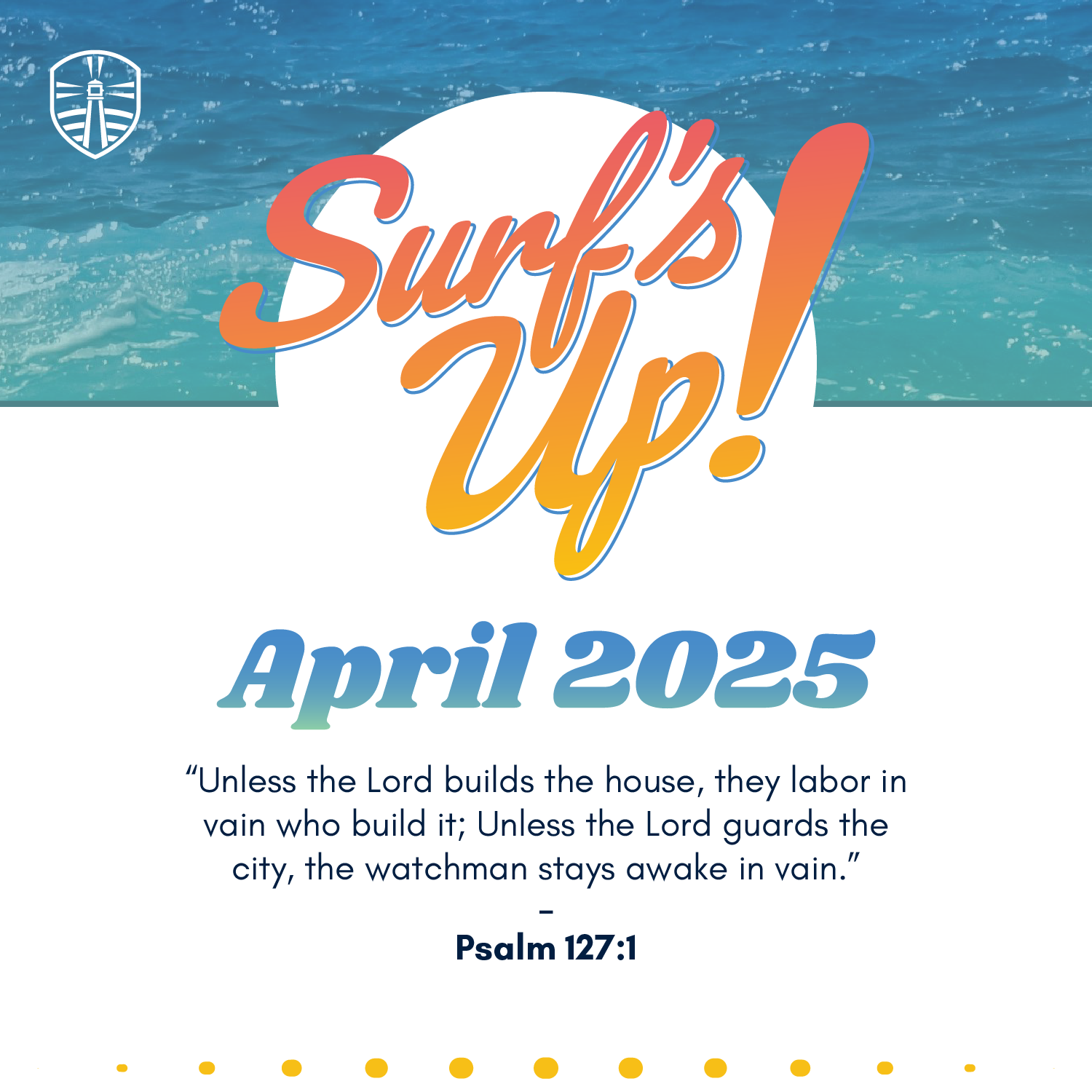 Surf's Up April 2025 newsletter cover.