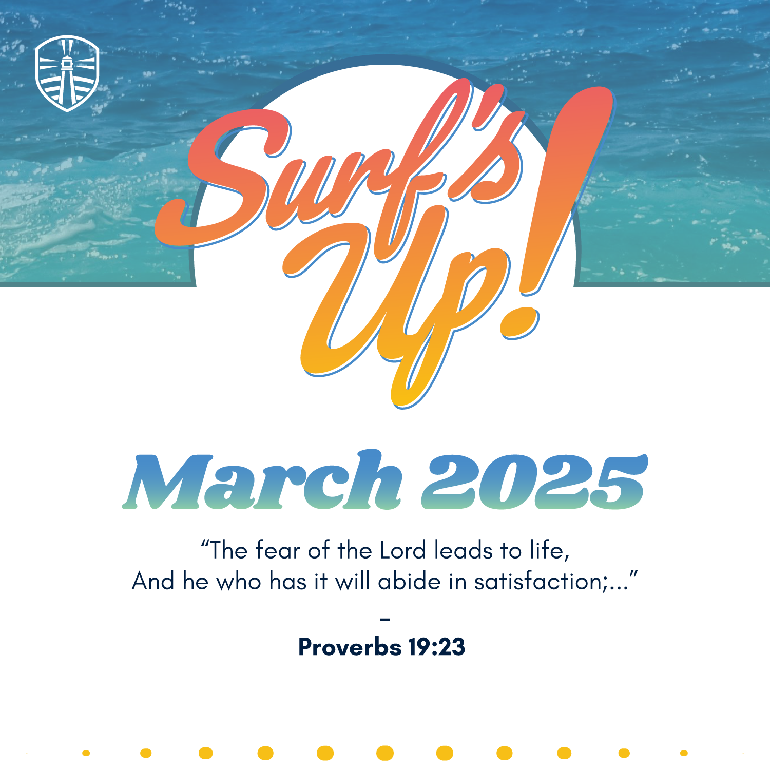 Surf's Up March 2025 newsletter cover.