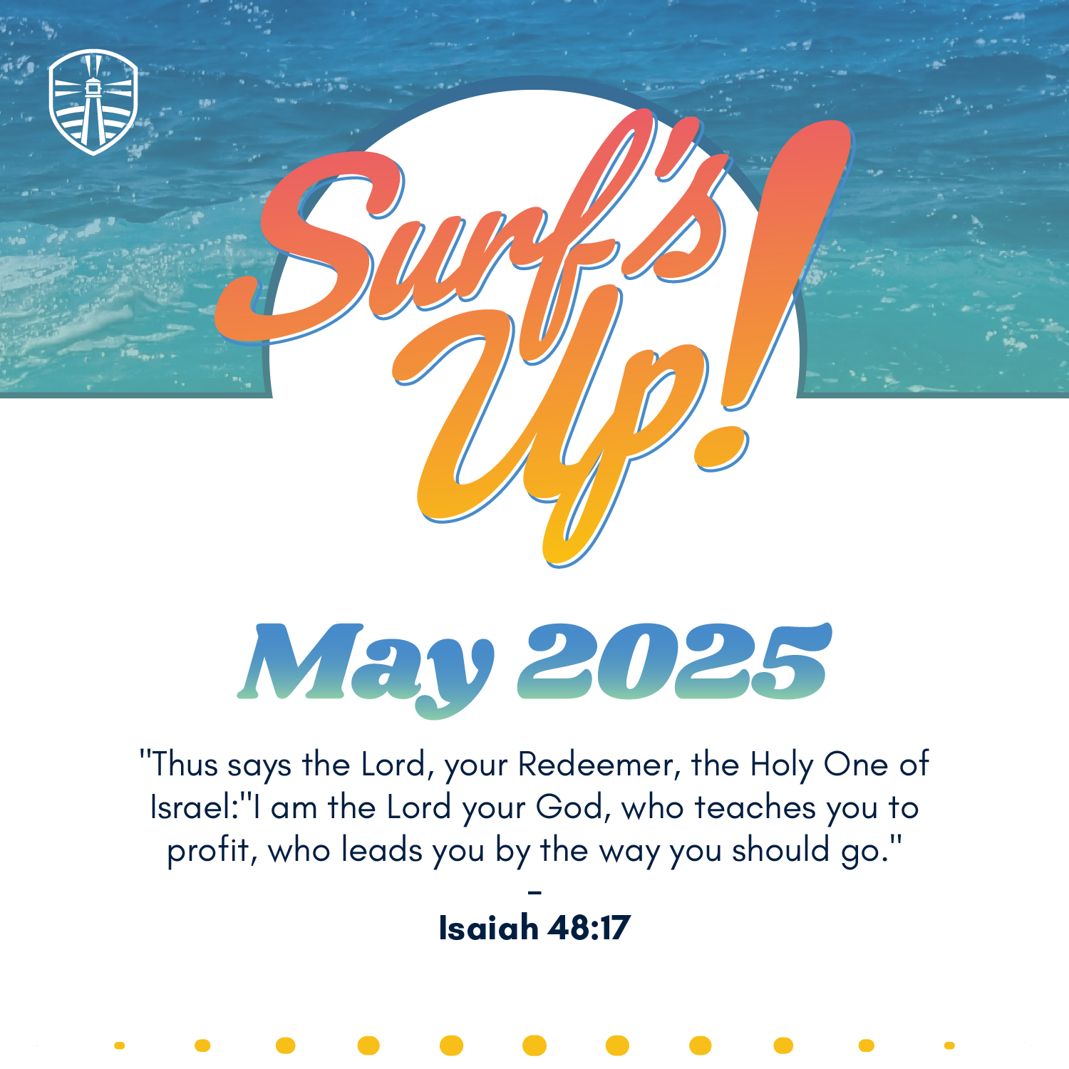 Surf's Up May 2025 newsletter cover.