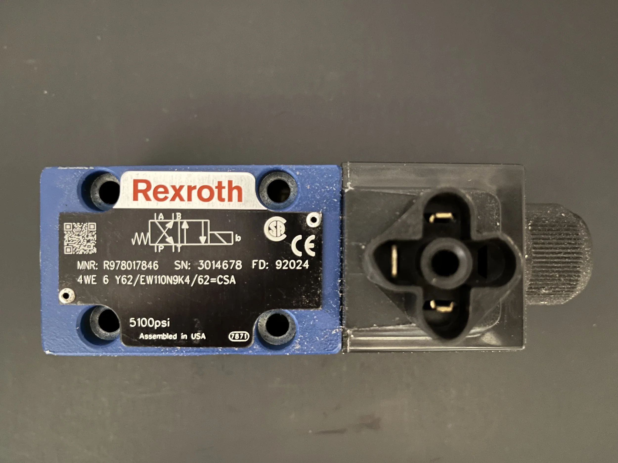 Rexroth Solenoid Valve 4WE 6 Y62