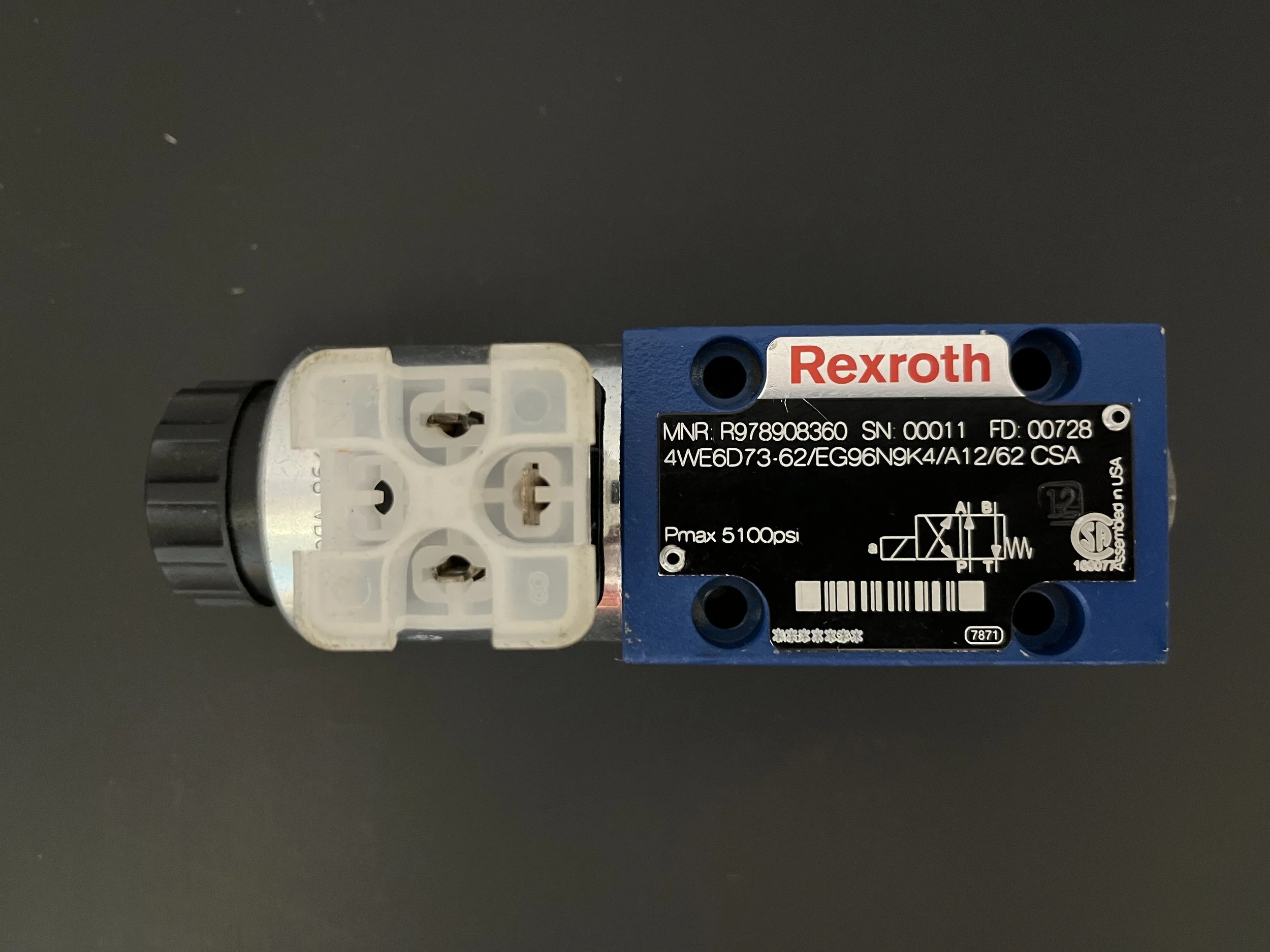 Rexroth 4WE6D73-62/EG96N9K4/A12/62/CSA
