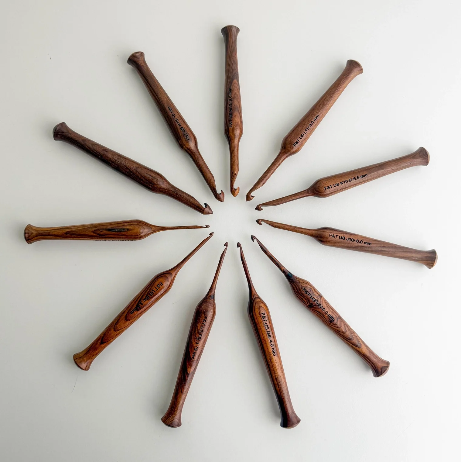 Rosewood Crochet Hooks - Flax & Twine
