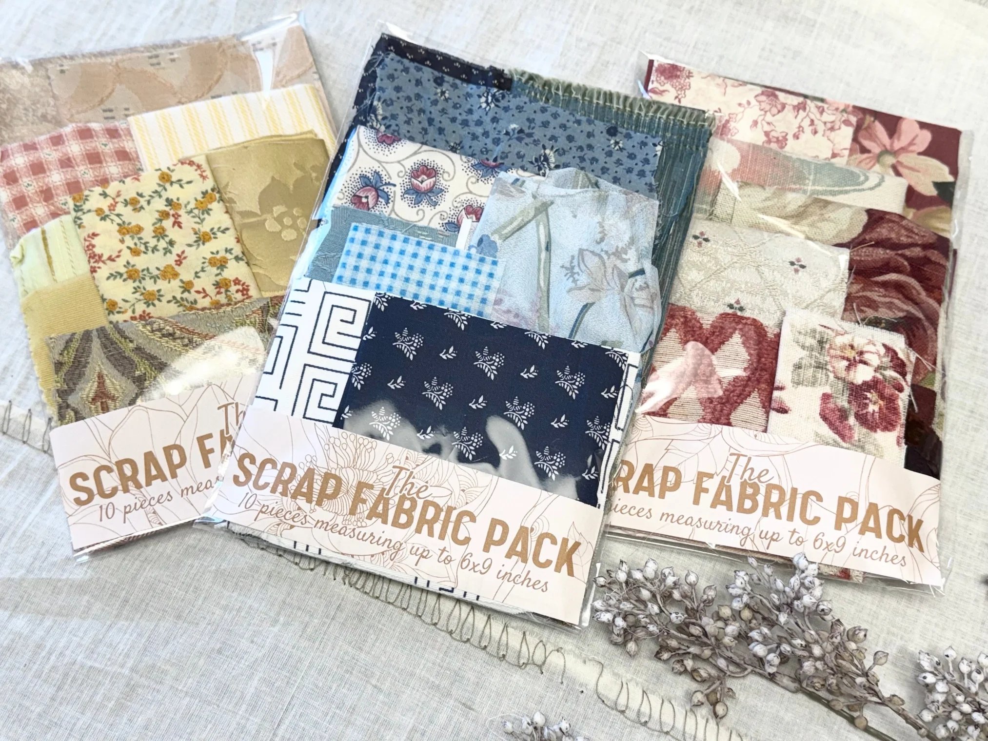 Fabric Scraps by Color Textile Collage - A House of Books
