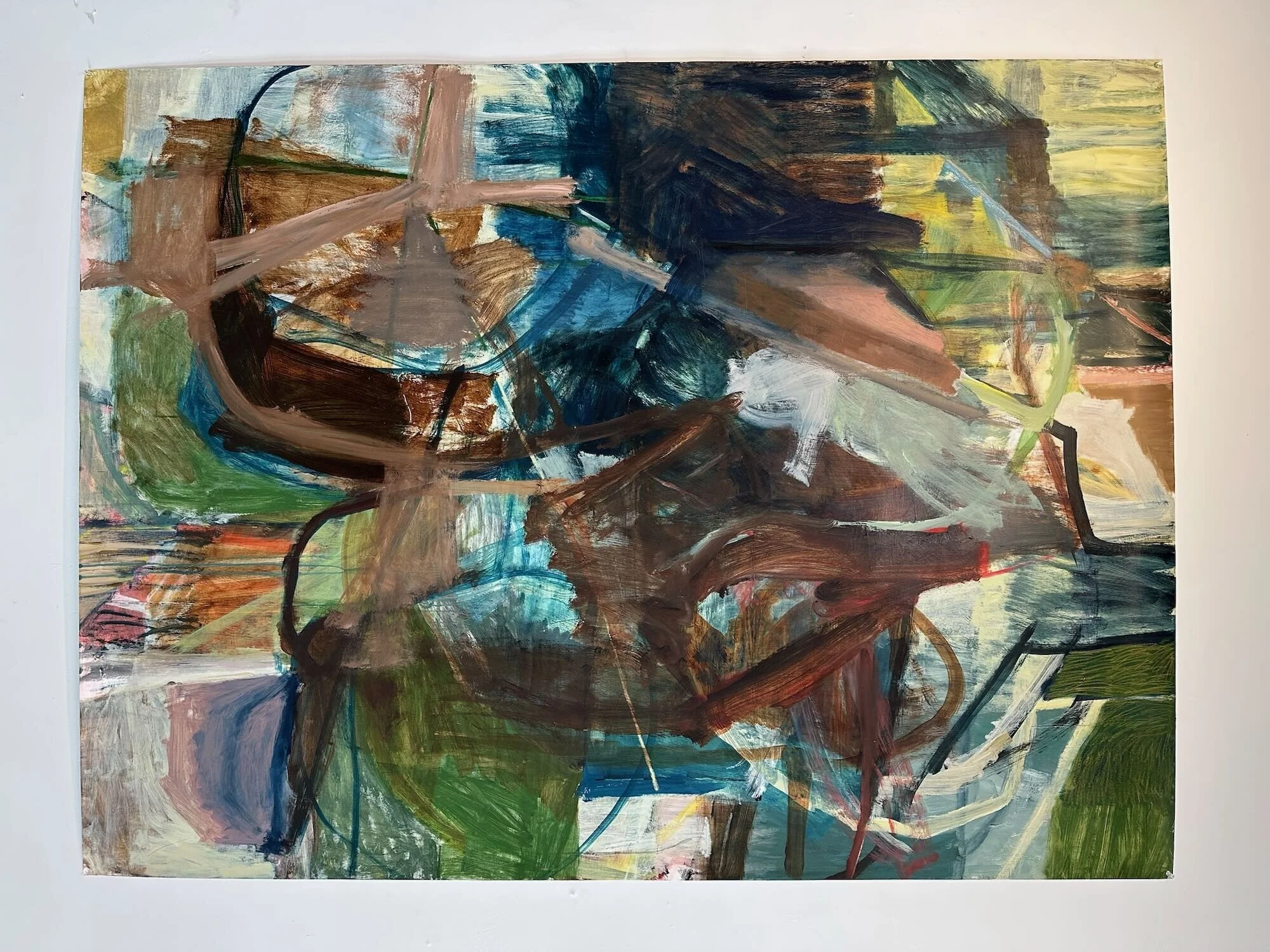 On your side, acrylic on Yupo paper, 60 x 80 in.
