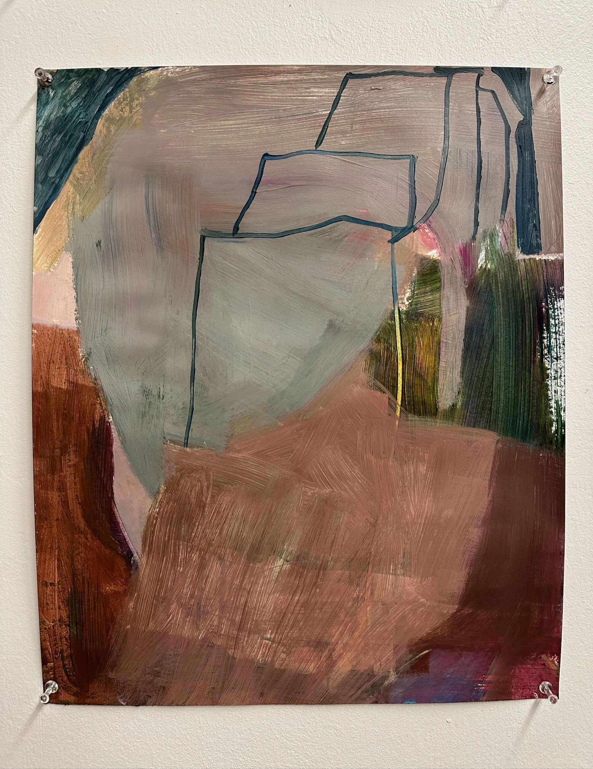 Quiet strength, acrylic on paper, 17 x 14 in.