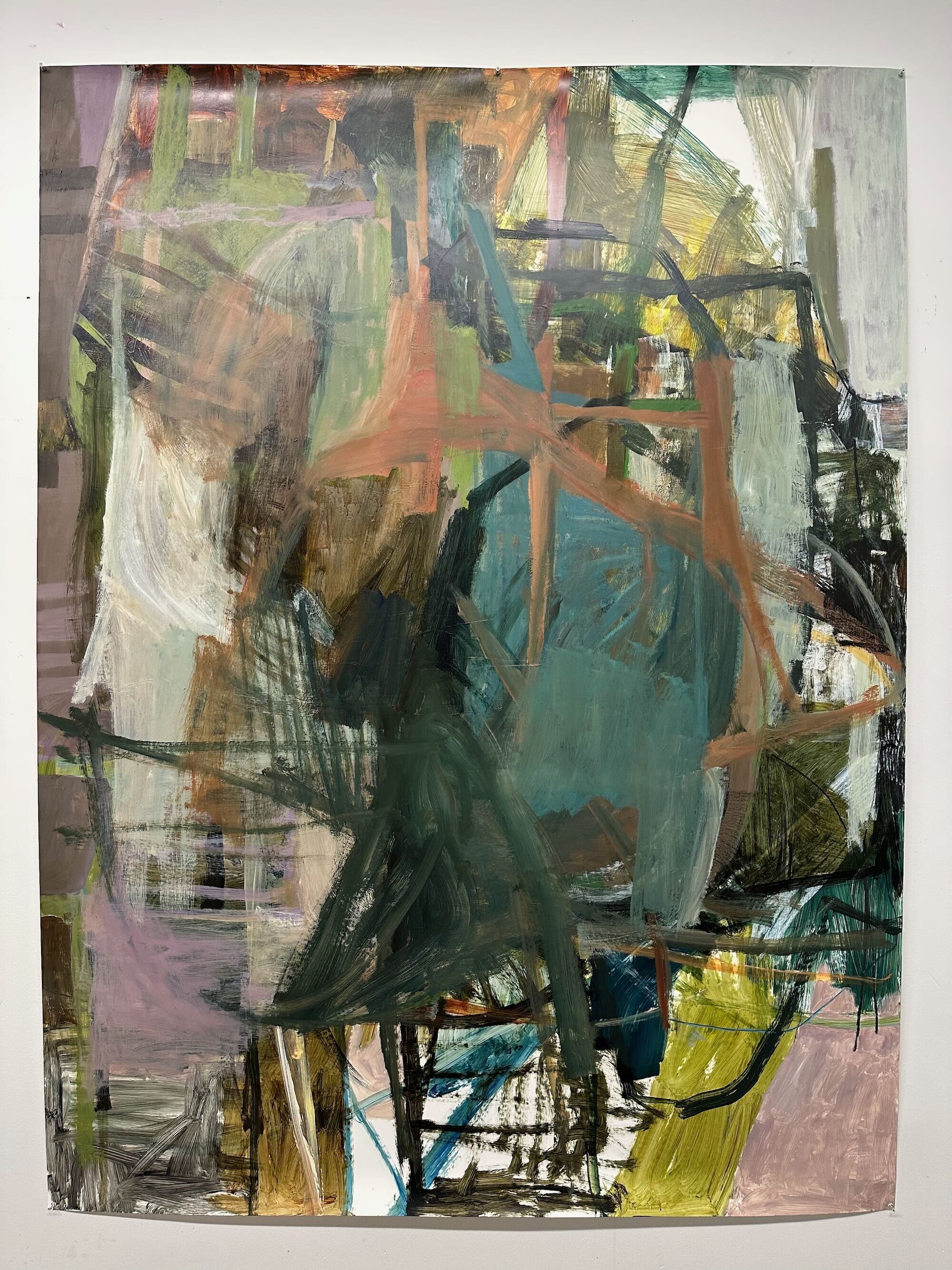 This is my city, acrylic on Yupo paper, 80 x 60 in.