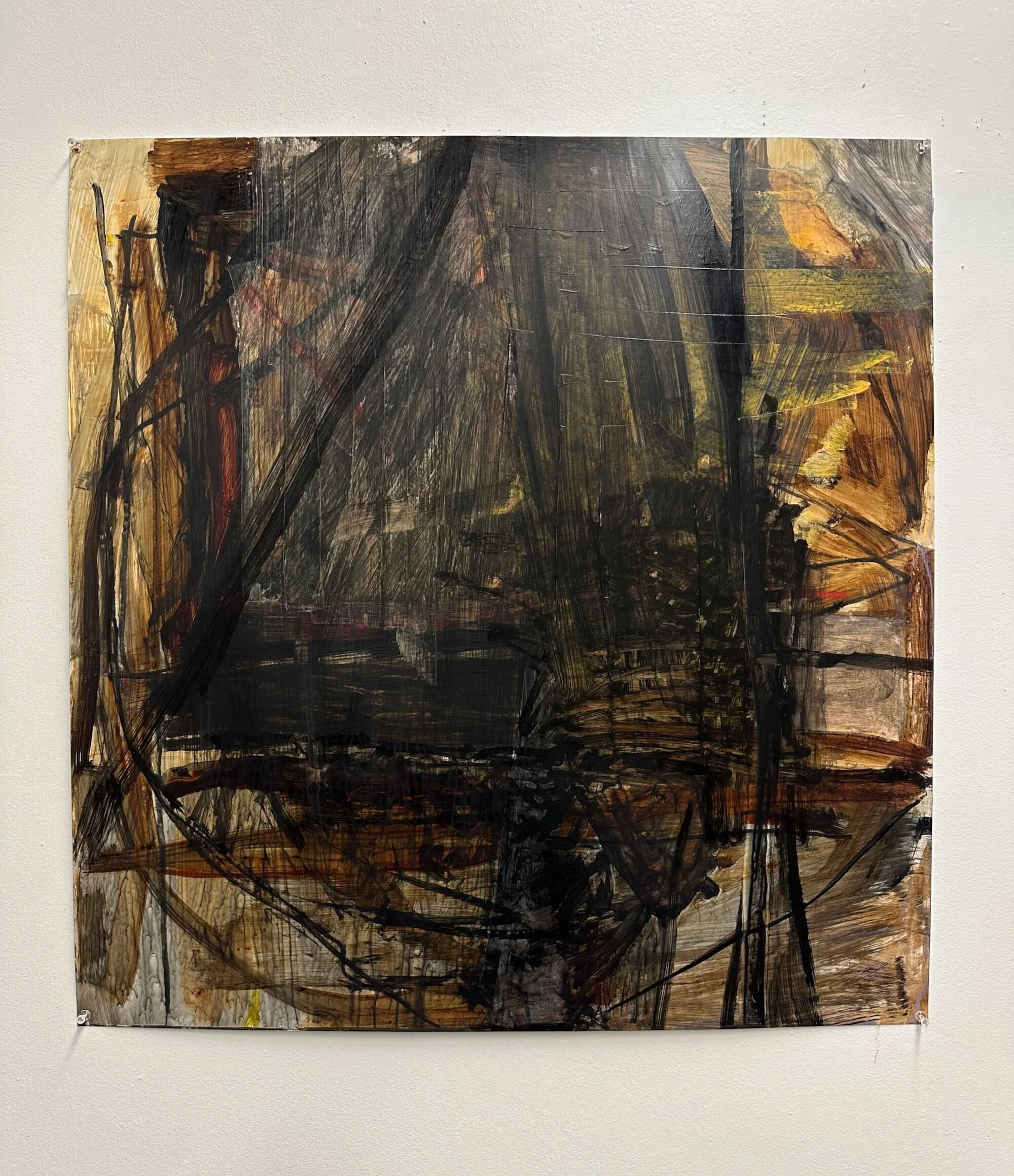 Figure four, acrylic on Yupo paper, 30 x 29 in.