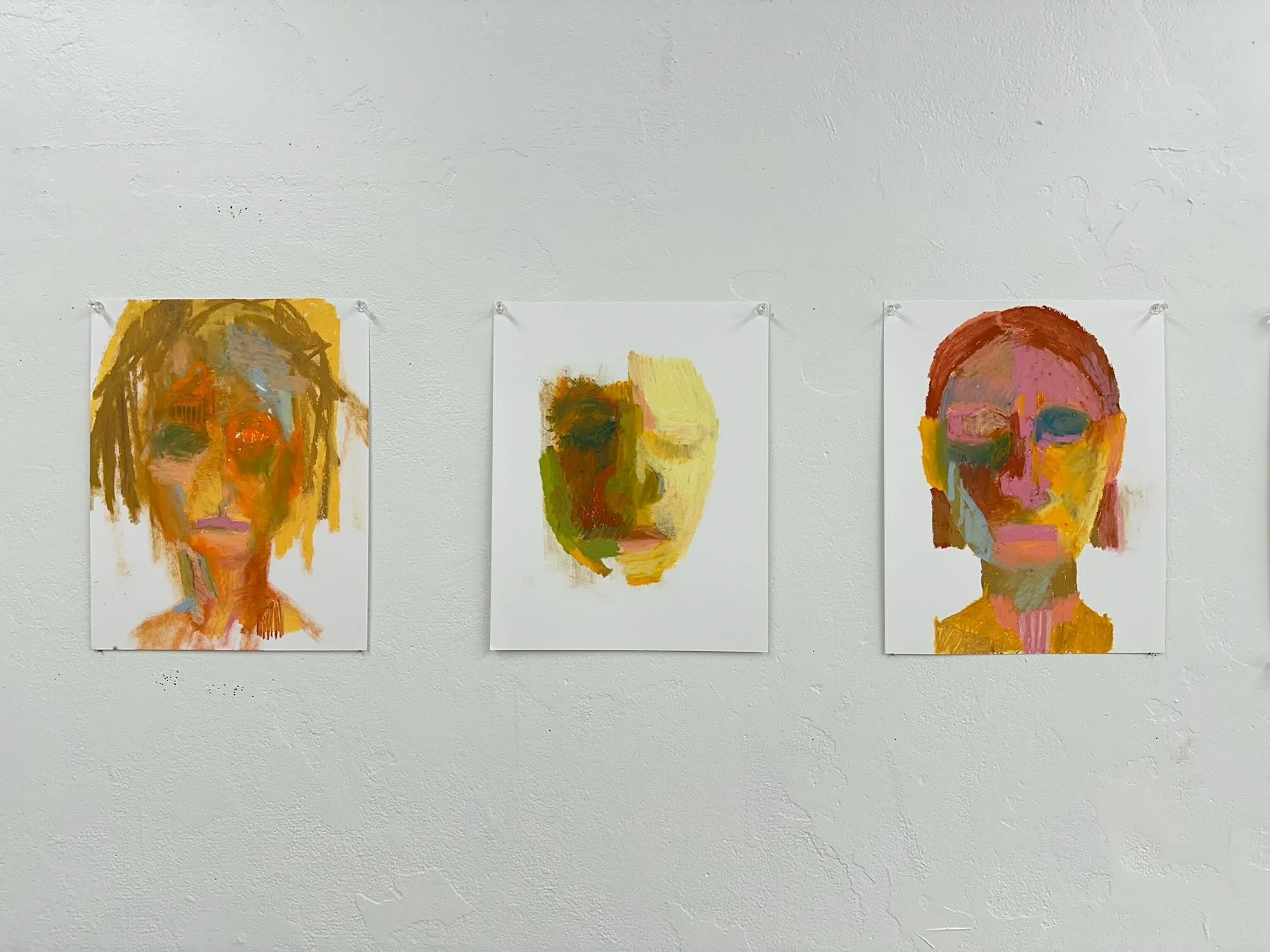 Studio wall, self portraits, MacLean 11th floor