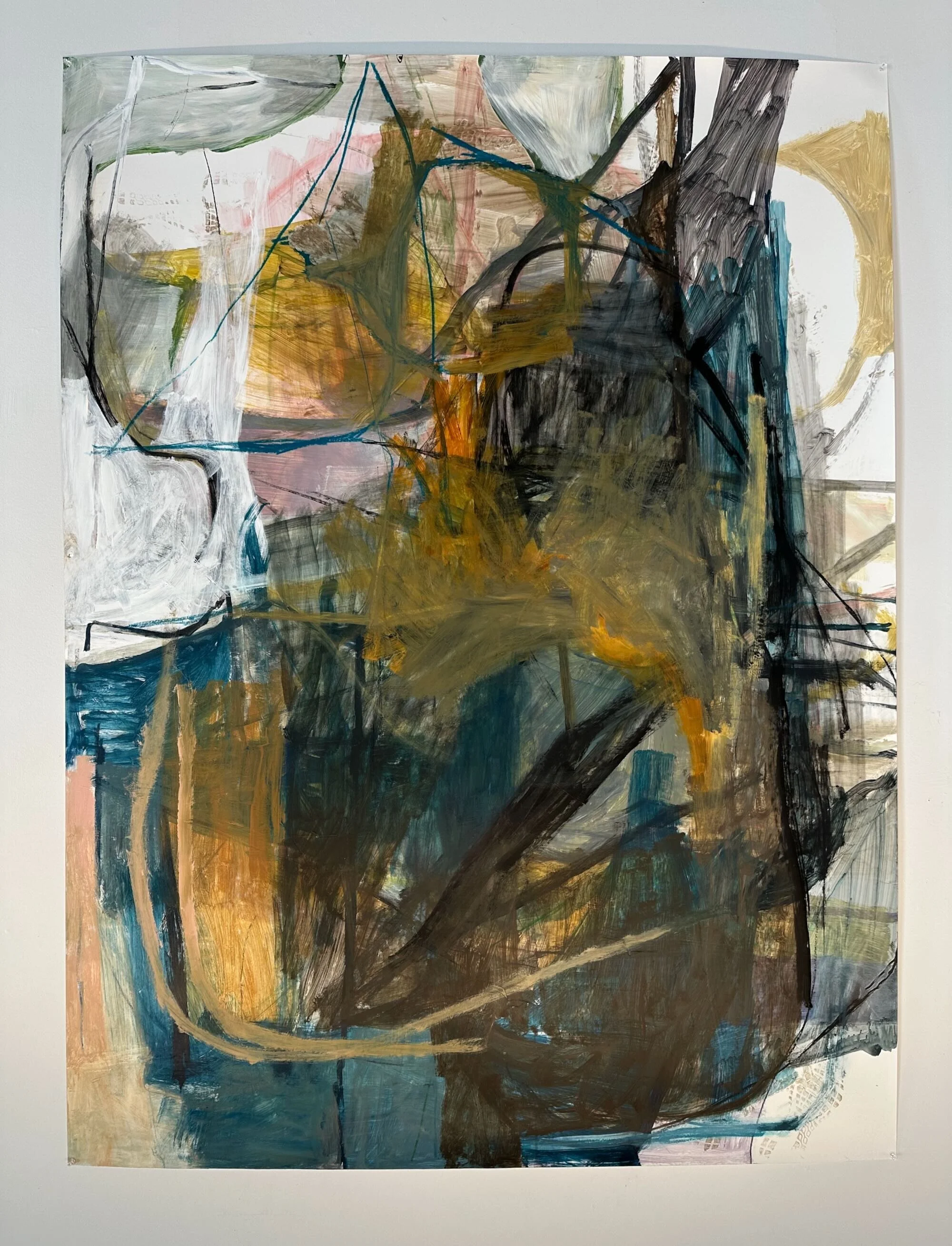 I'm here, acrylic on Yupo paper, 80 x 60 in.