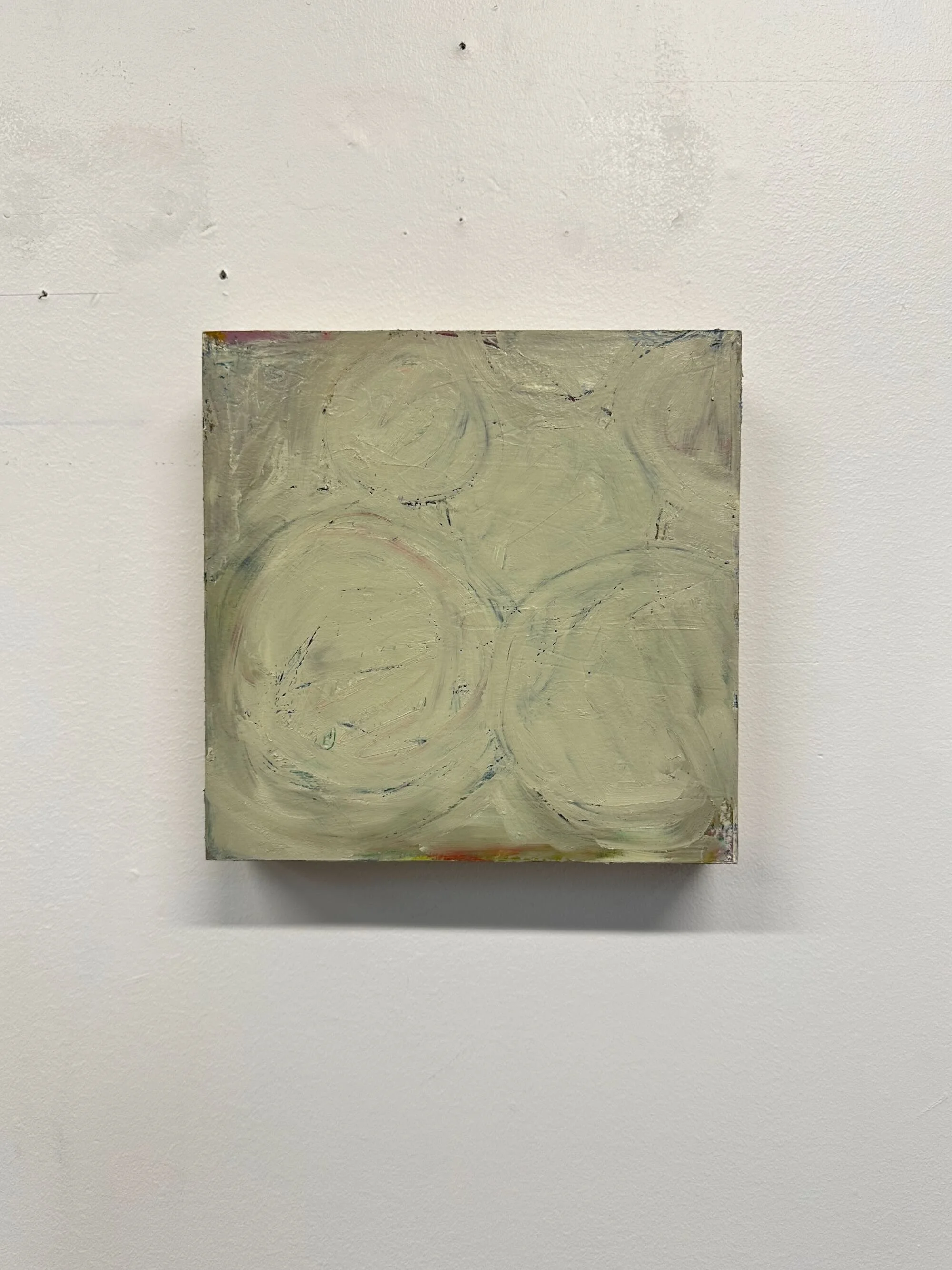 Unseen, oil stick on cradled panel, 8 x 8 in.