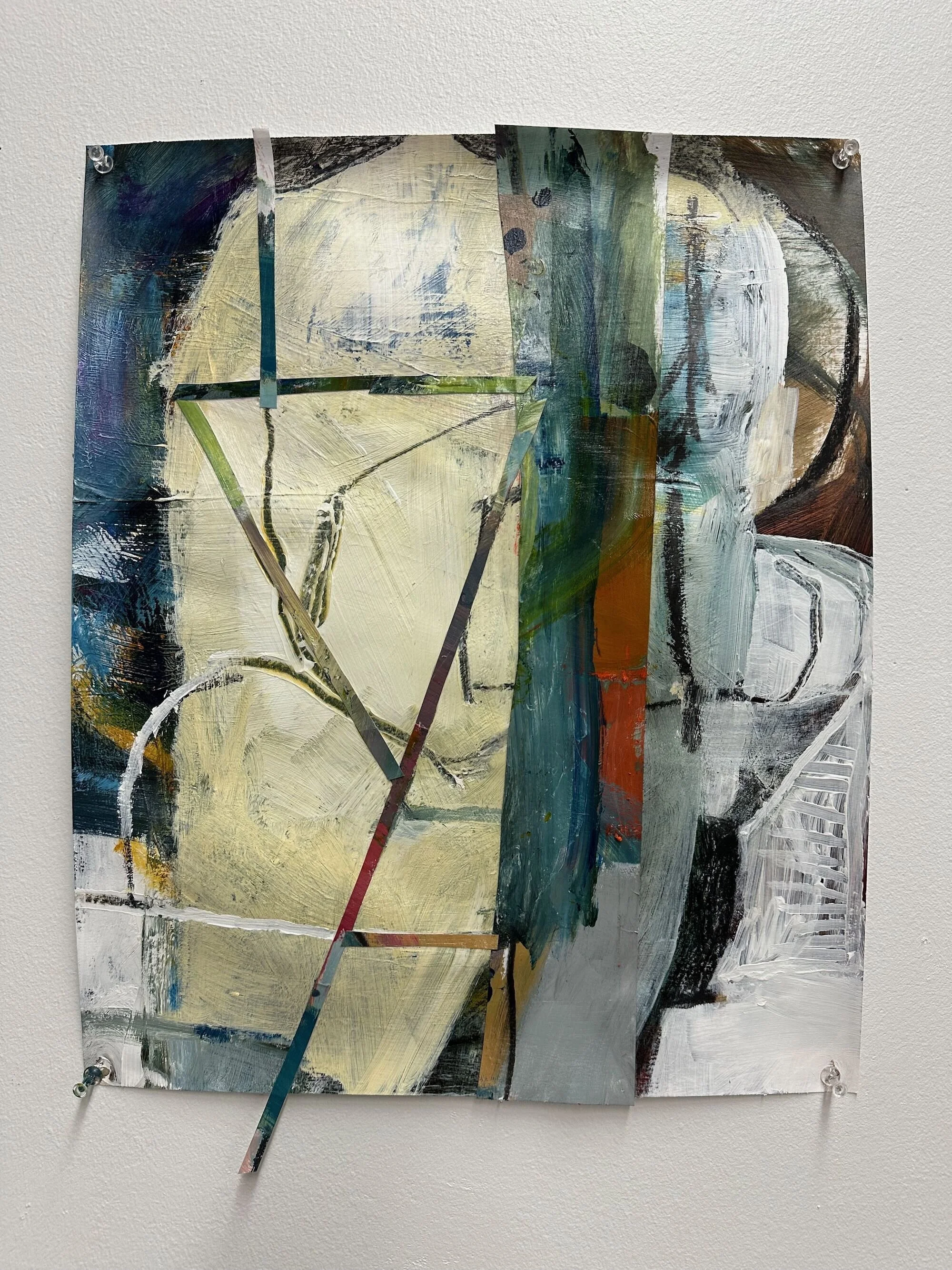 The Juicy Line, acrylic on paper, 17 x 14 in.