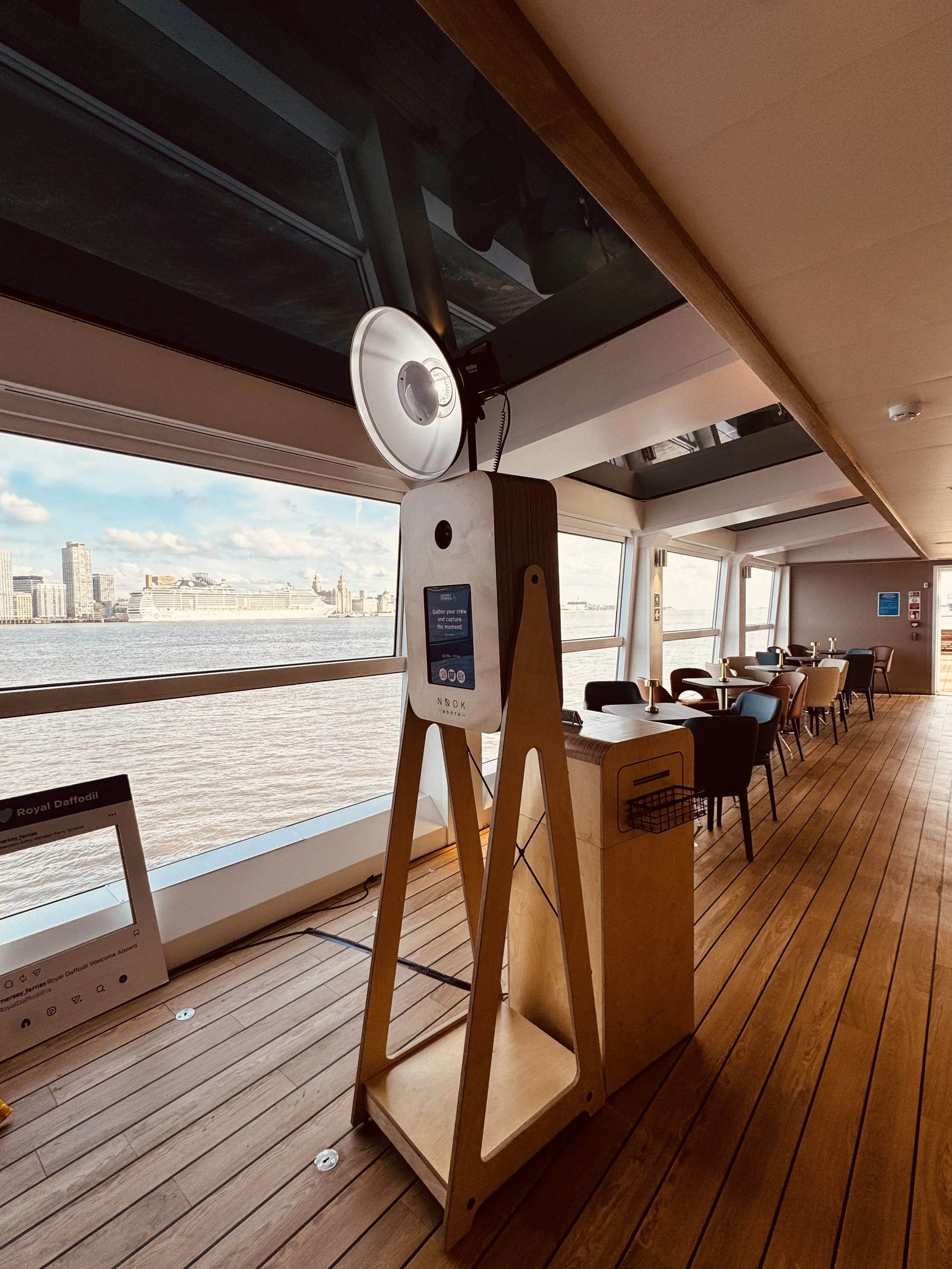 Photo Booth on mersey ferry