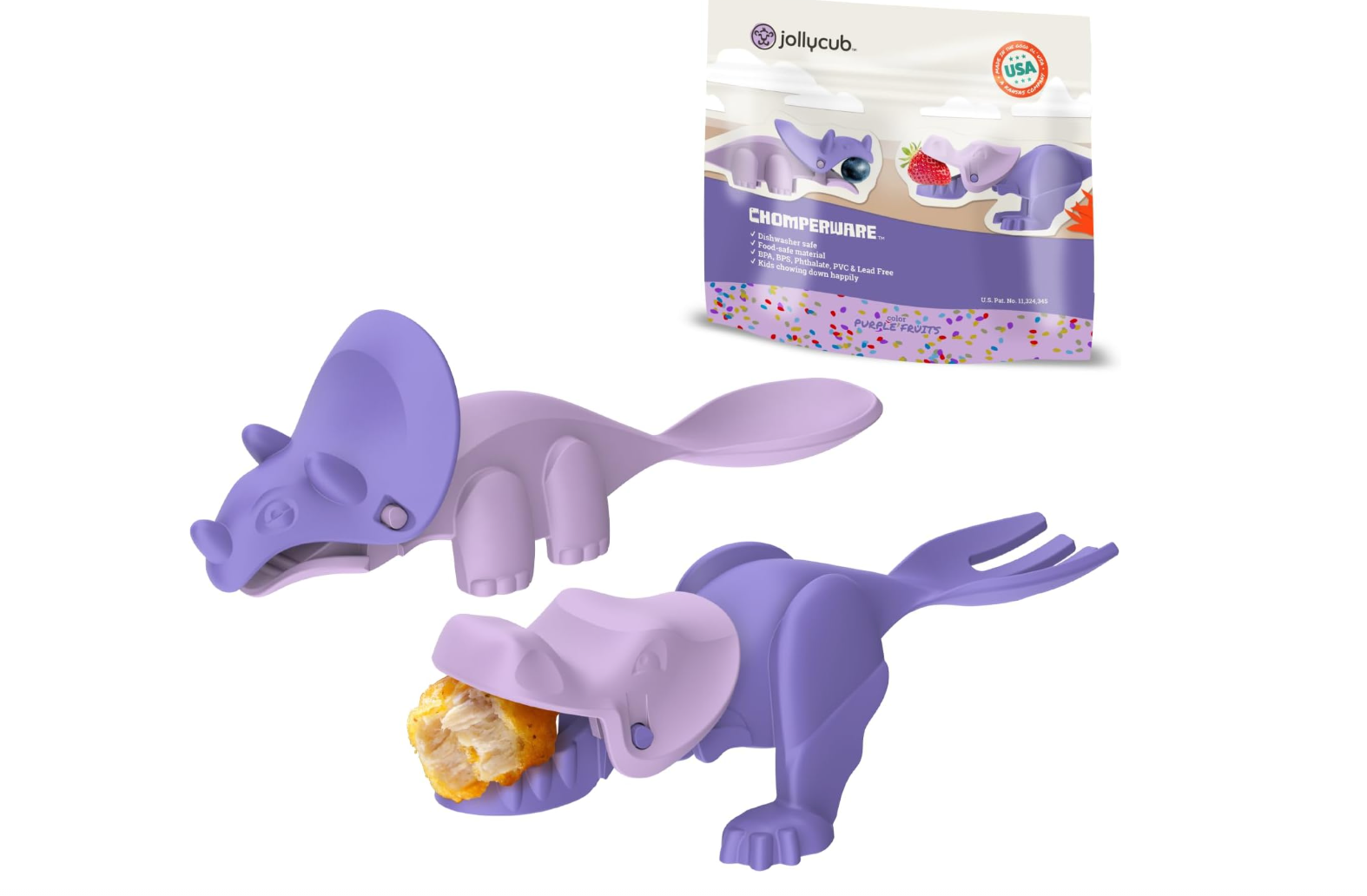 dinosaur open mouth utensils