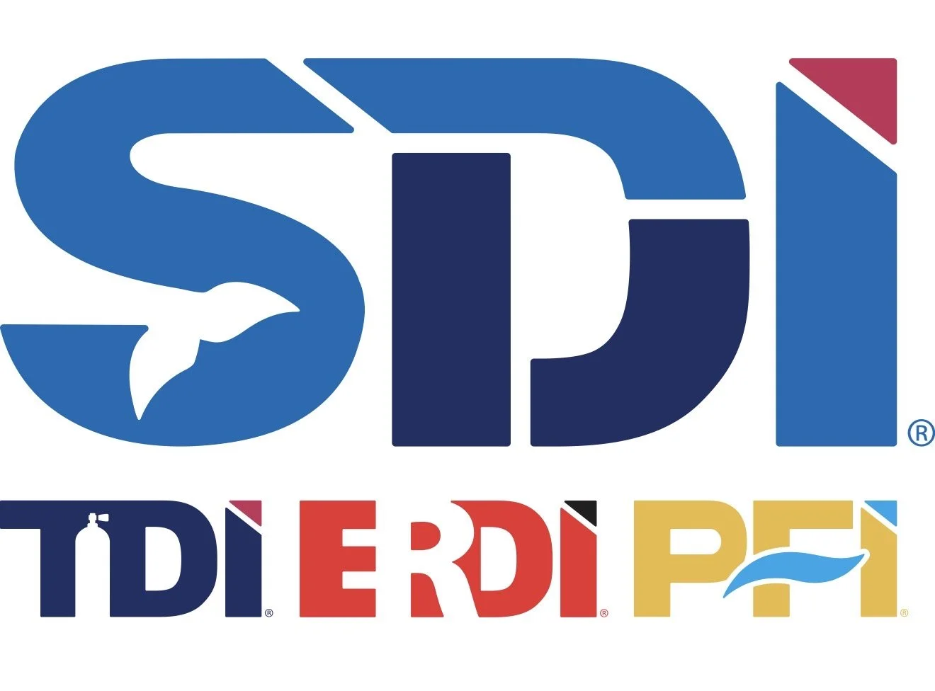 Scuba Diving International, TDI, ERDI and PFI logo
