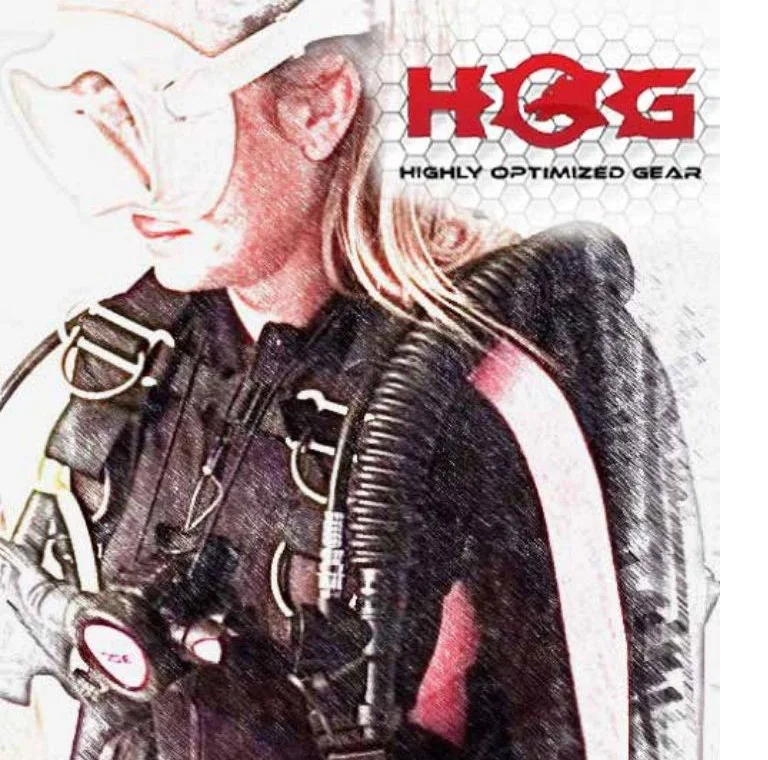 Diver wearing HOG gear, from the HOG consumer guide