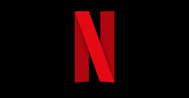 Netflix logo on a black background