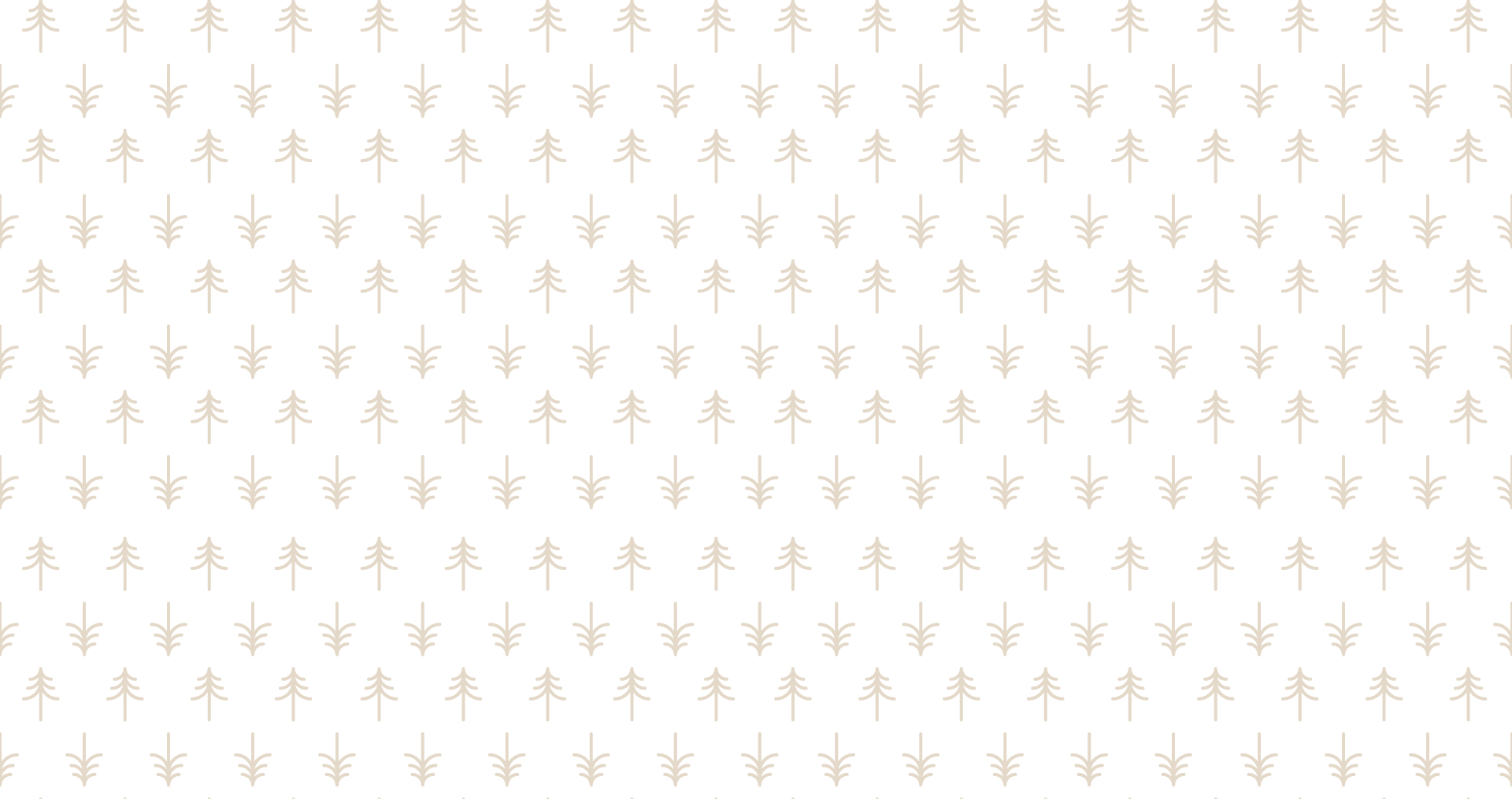 Pattern of beige trees on a black background.