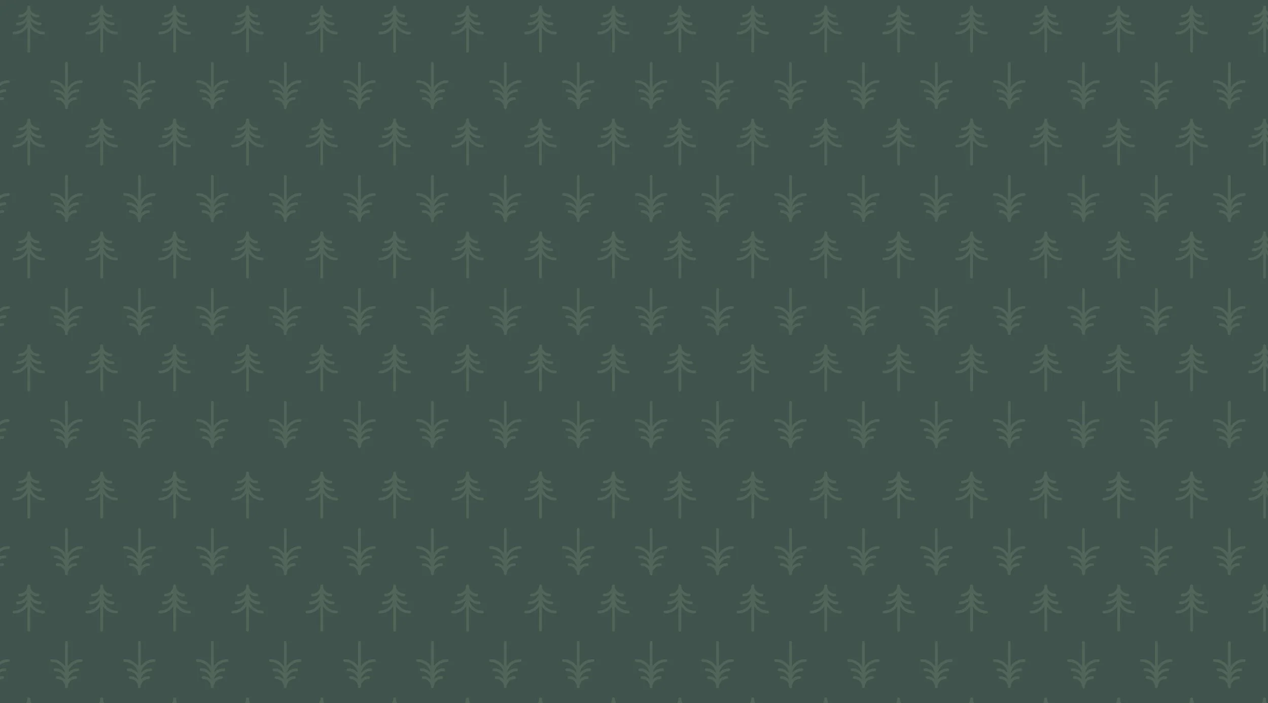 Pattern of small, light green trees on a dark green background.