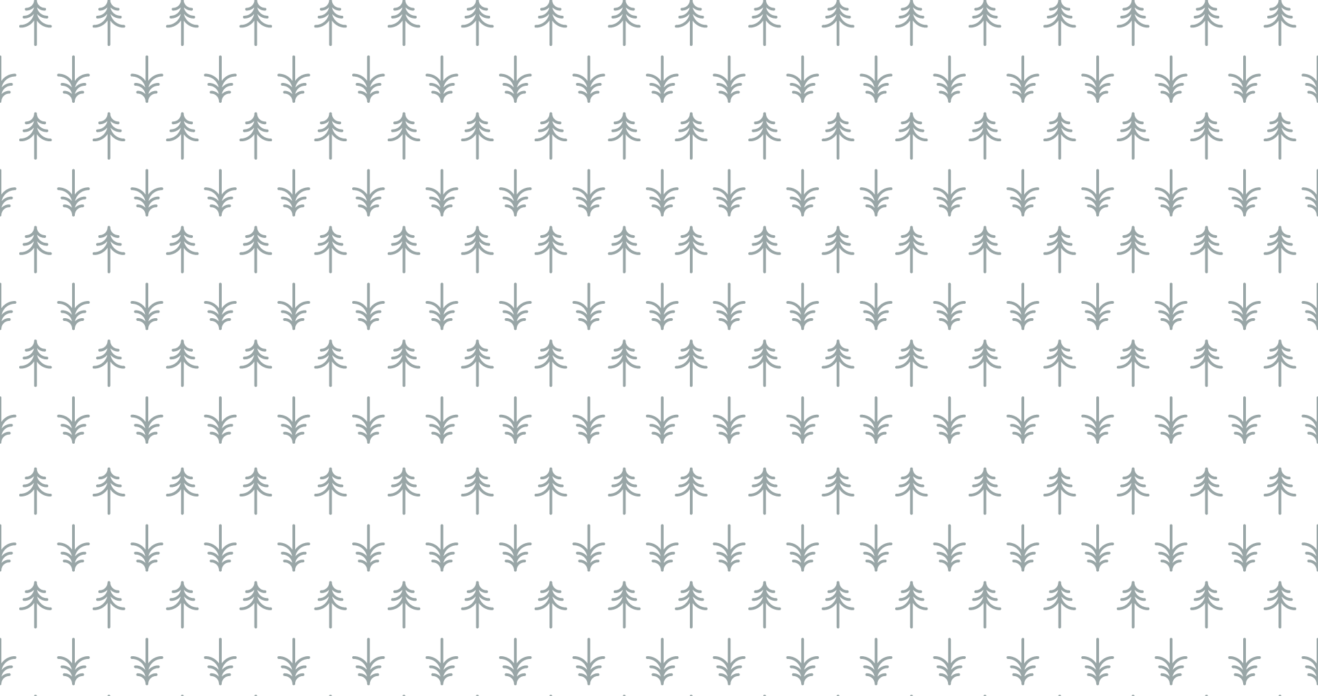 A repeating pattern of dark teal pine trees on a black background.