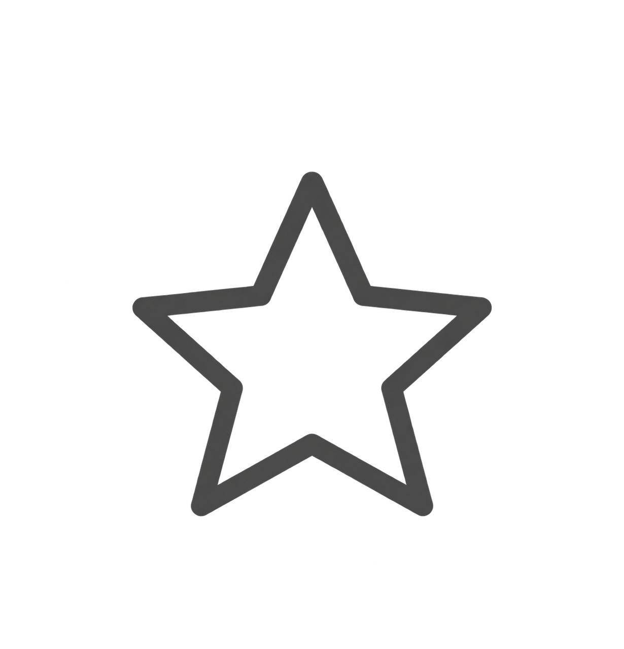 Black star-shaped outline on a black background.